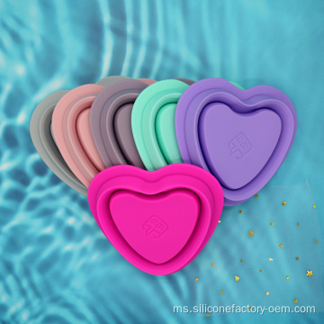 Alat Pembersih Kosmetik Mini yang Boleh Dilipat Mini Silicone